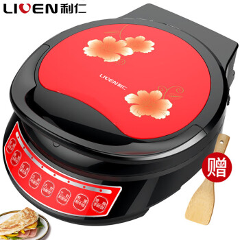 利仁（Liven）电饼铛家用智能双面加热煎烤机烤肉烙饼锅LRT-310B盛行（红色）