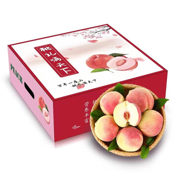 HYOJOO 山东蒙阴金秋红蜜毛桃 5斤装 大果9-12个食品类商品-全利兔-实时优惠快报