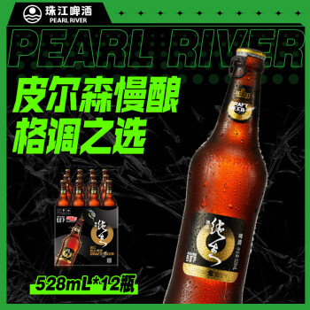 珠江啤酒（PEARL RIVER）【汪苏泷代言】9°P 珠江97纯生 528mL 12瓶 整箱装