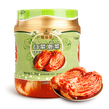 Fubaba 富爸爸 白菜泡菜1.3kg/瓶 颗状未切 韩式辣白菜泡菜食品类商品-全利兔-实时优惠快报