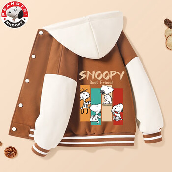 SNOOPY 史努比 儿童连帽拼接外套母婴玩具类商品-全利兔-实时优惠快报