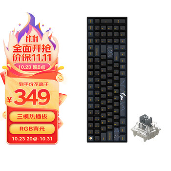 NEWMEN 新贵 GM1000 三模机械键盘 100键 佳达隆G银PRO轴-全利兔
