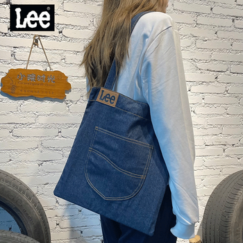 Lee 女帆布托特牛仔单肩包 大容量版服饰鞋包类商品-全利兔-实时优惠快报