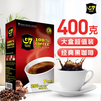 G7 COFFEE 越南进口 中原G7美式萃取速溶纯黑咖啡 400g（2g*200包）食品类商品-全利兔-实时优惠快报