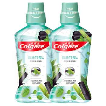 Colgate 高露洁 贝齿竹炭薄荷漱口水500ml*2 原装进口 预防蛀牙 口气清新 无酒精美妆个护类商品-全利兔-实时优惠快报