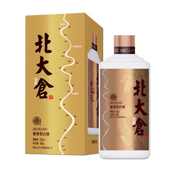 北大仓 53度金酱酒酱香型500ml*6瓶整箱装固态发酵大曲坤沙白酒带手提袋全利兔-实时优惠快报