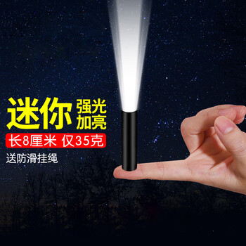 SHENYU 神鱼 强光手电筒小型迷你便携式超亮多功能USB充电家用户外学生应急灯运动户外类商品-全利兔-实时优惠快报