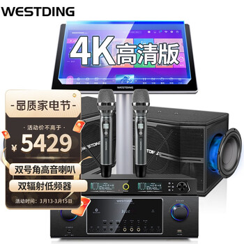 威斯汀（WESTDING）138双系统点歌机一体机家庭影院KTV音响组合套装家用卡拉OK触摸屏功放 138点歌机套装（高档专业KTV）