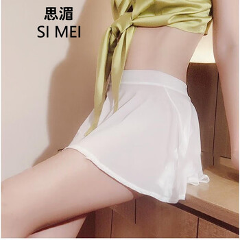 思湄 太透了超短超露床上小短裙没内衬包臀百褶透视超短裙 白色 均码服饰鞋包类商品-全利兔-实时优惠快报