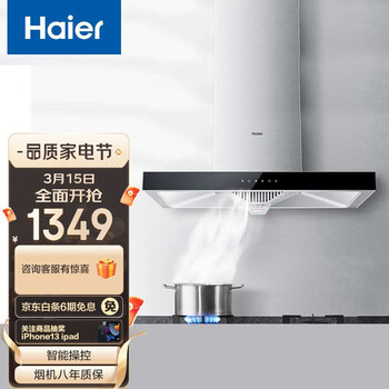 海尔（Haier）欧式抽油烟机 19立方大吸力 智能WiFi 吸油烟机 CXW-200-E900T6(J)
