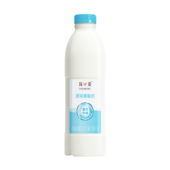 简爱 原味裸酸奶 1.08kg*1瓶 家庭装大桶酸奶 生牛乳发酵 乳酸菌