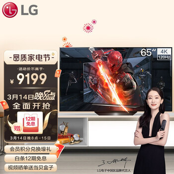 LG OLED65BXPCA 65英寸 OLED 护眼教育电视 英伟达G-SYNC HGIG电竞 120Hz HDMI2.1 杜比视界IQ 游戏电视