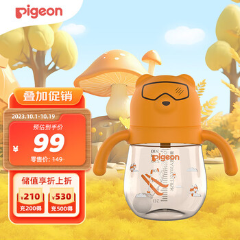 京东PLUS：Pigeon 贝亲 熊熊乐熊猫吸管杯母婴玩具类商品-全利兔-实时优惠快报