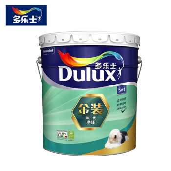 多乐士（Dulux）金装第二代五合一净味乳胶漆墙面漆水性漆油漆涂料面漆18L A8151 18L面漆