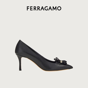 菲拉格慕(Ferragamo)女黑色高跟鞋 0754494_1D _ 75礼盒