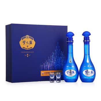 京东北亿补贴：洋河蓝色经典 梦之蓝M6 52度 500ml*2瓶 礼盒装食品类商品-全利兔-实时优惠快报