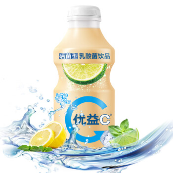 蒙牛优益c活菌型乳酸菌乳饮品 海盐柠檬340ml*4瓶