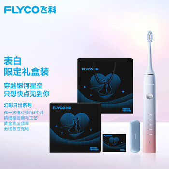 FLYCO 飞科 电动牙刷家用男女款全自动声波震动无线充电式杜邦软毛情侣牙刷成人节日礼物FT7105 FT7105家电类商品-全利兔-实时优惠快报