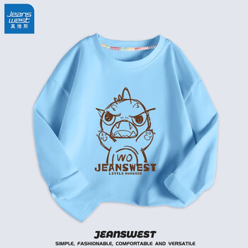 JEANSWEST 真维斯 儿童休闲宽松长袖T恤母婴玩具类商品-全利兔-实时优惠快报