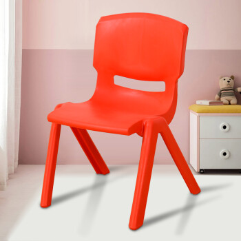 华恺之星 塑料凳 家用小板凳换鞋凳子 宝宝餐椅学习椅靠背椅子HK5601红色100005843556