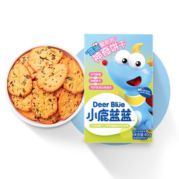 小鹿蓝蓝_神奇饼干 宝宝零食9种蔬菜营养奇亚籽儿童饼干 40g