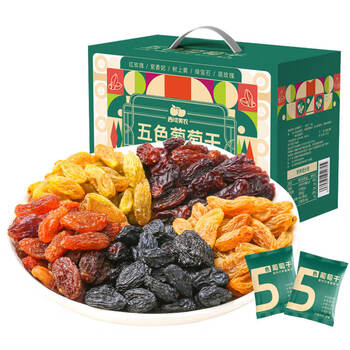 京东直播价：五色葡萄干 1kg 礼盒装全利兔-实时优惠快报