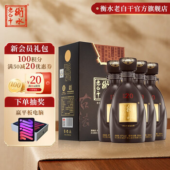 衡水老白干 古法20酒 老白干香型白酒 67度 500ml*4瓶 整箱装 纯粮白酒食品类商品-全利兔-实时优惠快报
