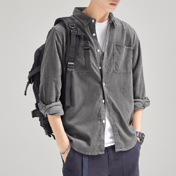 WEISSVEYRON 美式简约长袖灯芯绒衬衫服饰鞋包类商品-全利兔-实时优惠快报