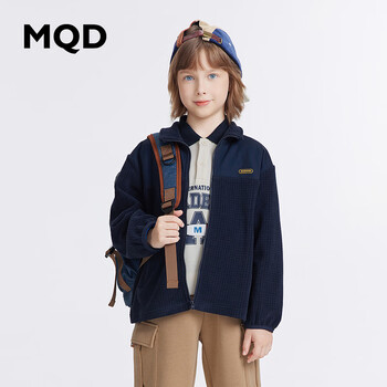 MQD 马骑顿 男童华夫格抗风保暖拼接开衫，多色可选母婴玩具类商品-全利兔-实时优惠快报