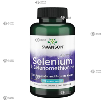 天然植物有JI硒100mcg300粒 L-硒蛋氨酸 Selenium 美国Swanson