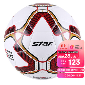 世达（star）SB4055 足球标准5号球青少年训练球耐磨防水比赛用球