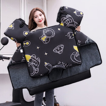 亿顺行 电动车挡风被 加绒加大加厚 黑色外星人全利兔-实时优惠快报