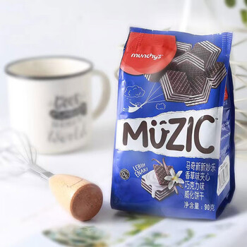 马奇新新 妙乐 威化饼干 香草味夹心巧克力味 90g食品类商品-全利兔-实时优惠快报