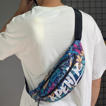 FGHGF 胸包男女斜挎包 蓝树叶服饰鞋包类商品-全利兔-实时优惠快报