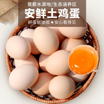 密农人家 新鲜土鸡蛋 正宗柴鸡蛋 农家蛋 谷物月子蛋 粮食喂养笨鸡蛋 60枚(不低于2.7kg)