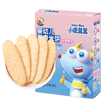 小鹿蓝蓝 宝宝米饼原味 米饼婴儿零食营养儿童磨牙饼 41g全利兔-实时优惠快报