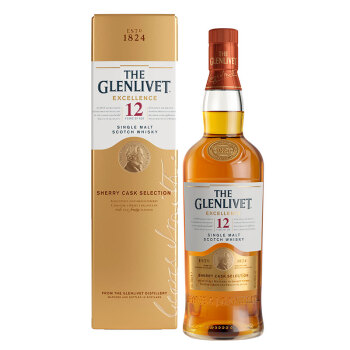 格兰威特（Glenlivet）洋酒 醇萃 12年雪莉桶陈酿单一麦芽 苏格兰 威士忌 700ml