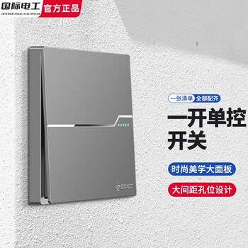 fdd 国际电工 86型暗装开关插座面板家用墙壁双控五孔带开关USB电源5孔插座灰色 一开单控家具家装类商品-全利兔-实时优惠快报