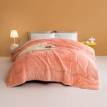 LUOLAI 罗莱家纺 W-燃·星梦发热暖绒纤维冬被 橘色 220*250cm家具家装类商品-全利兔-实时优惠快报