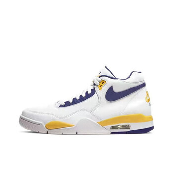 NIKE 耐克 Flight Legacy AJ4兄弟款湖人男子气垫实战篮球鞋BQ4212-102 BQ4212-102 42.5运动户外类商品-全利兔-实时优惠快报