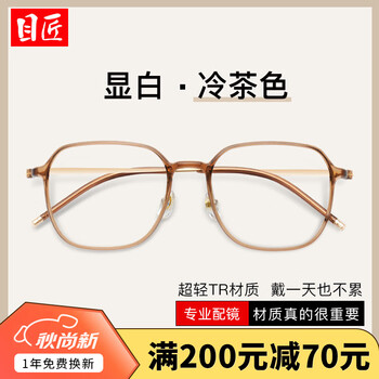 目匠 超轻TR近视镜+1.67防蓝光镜片全利兔-实时优惠快报