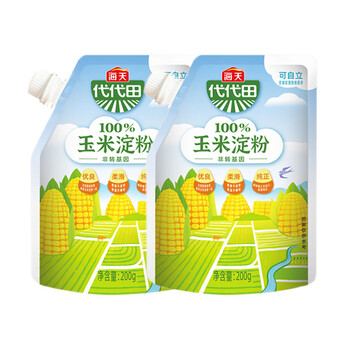 有券的上：海天 玉米淀粉食用淀粉200g*2包烘焙原料家用马铃薯生粉勾芡烹饪全利兔-实时优惠快报