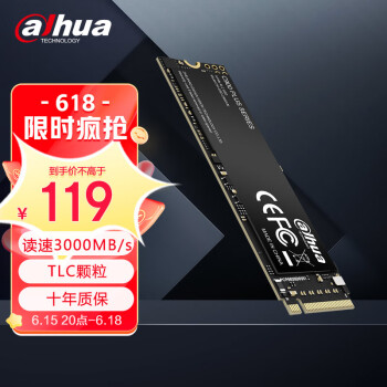大华（Dahua）256GB SSD固态硬盘 M.2接口(NVMe协议) C900 PLUS-B笔记本台式机固态硬盘