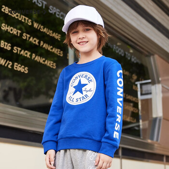 CONVERSE 匡威 儿童套头打底卫衣 冲浪蓝(保暖加绒)母婴玩具类商品-全利兔-实时优惠快报
