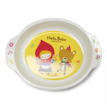 乐扣乐扣 Hello Bebe 可爱卡通儿童餐具双耳小盘 餐盘 LBB454 黄色