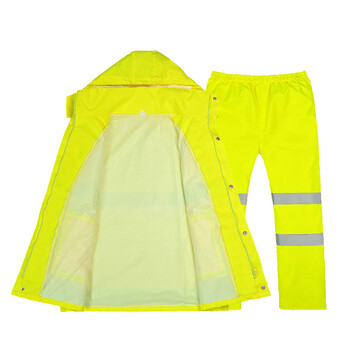 
                                                                                谋福 雨衣 荧光黄分体雨衣雨裤服装套装交通执勤雨衣骑行雨衣制式雨衣 XL 170                