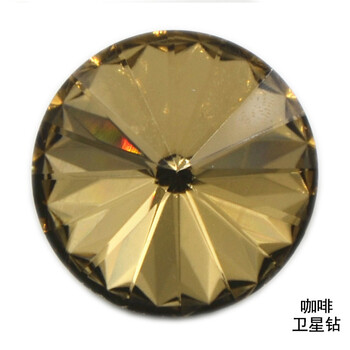 
                                                                                迈利达 软包水晶纽扣 卫星宝石彩色钻扣玻璃拉扣 沙发背景墙面扣子 咖啡卫星一颗 30mm                