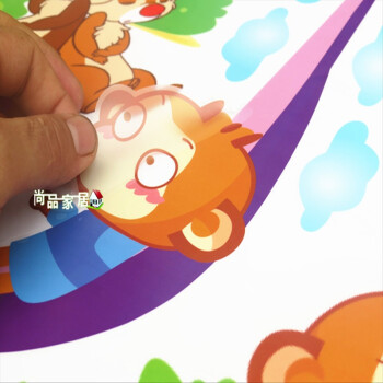 吉朵芸 嘻哈猴子树 第三代墙贴幼儿园装饰玻璃贴纸 儿童房可爱卡通贴纸贴画 如图套装 超大