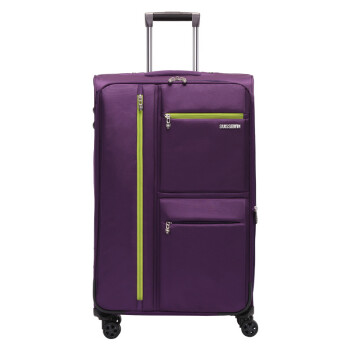 SUISSEWIN牛津布可扩展拉杆箱万向轮登机布箱旅行箱防泼水行李箱24吋紫6007