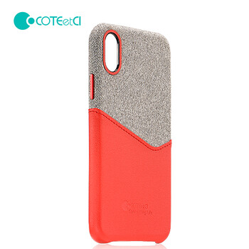 JLW iPhoneX手机壳真皮革拼色苹果x保护套创